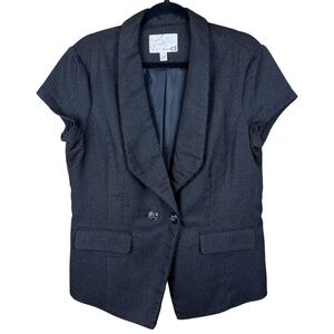 Dynamite Black Short Sleeve Blazer, Shawl Collar, Size XL